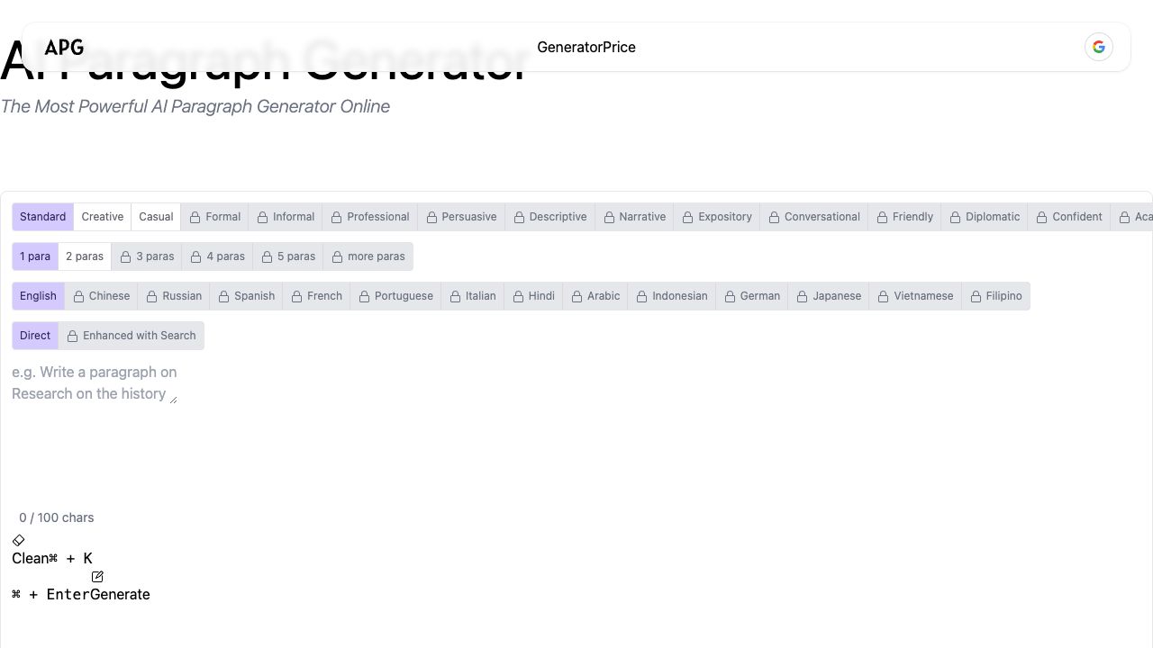 AI Paragraph Generator cover