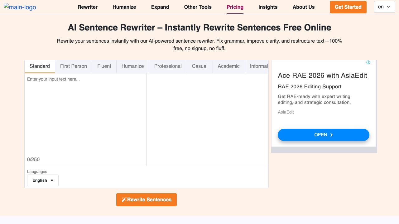 AI Sentence Rewriter cover