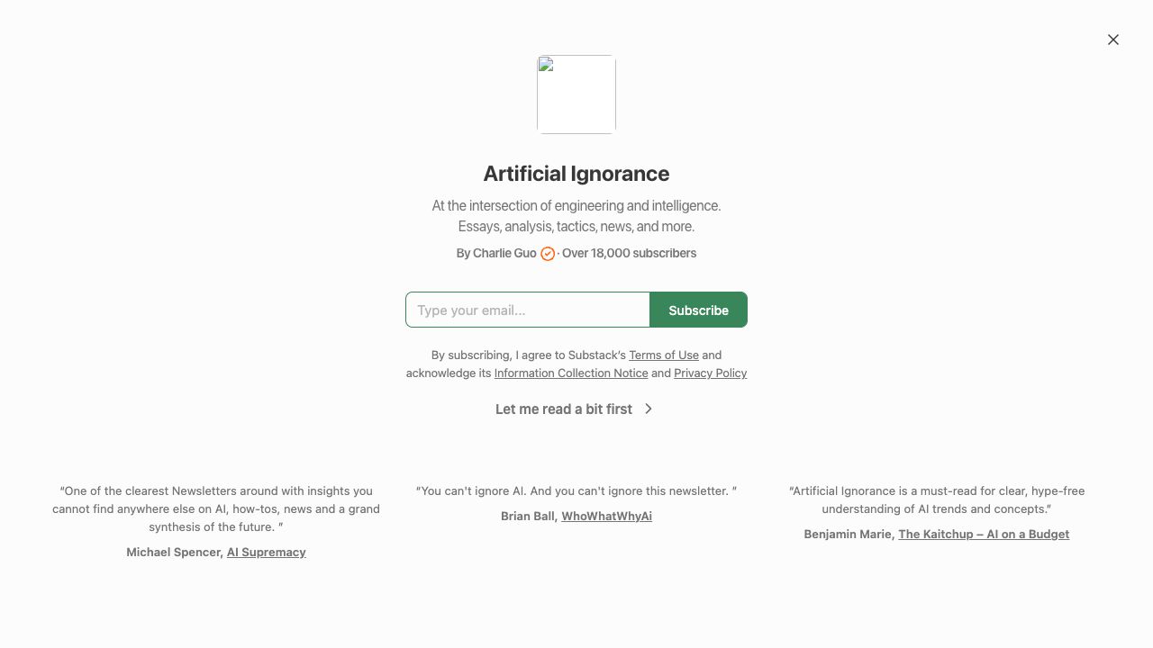 Artificial Ignorance cover