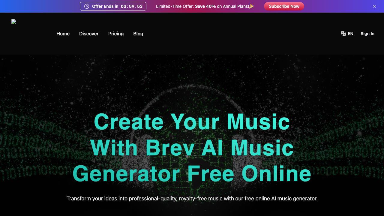 Brev.ai: AI Music Generator Free Online cover