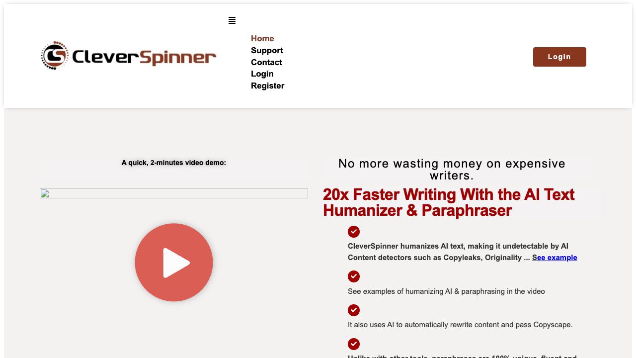 CleverSpinner - AI Humanizer & Paraphrasing Tool cover