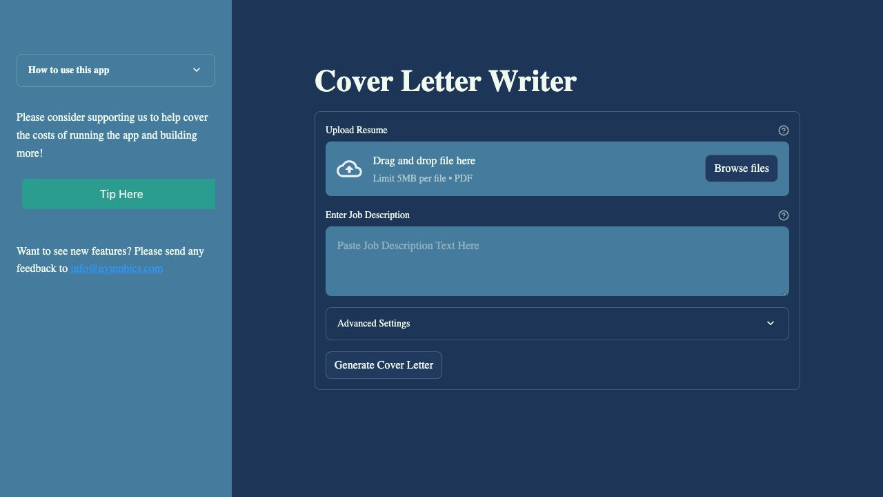 Cover Letter Writer cover