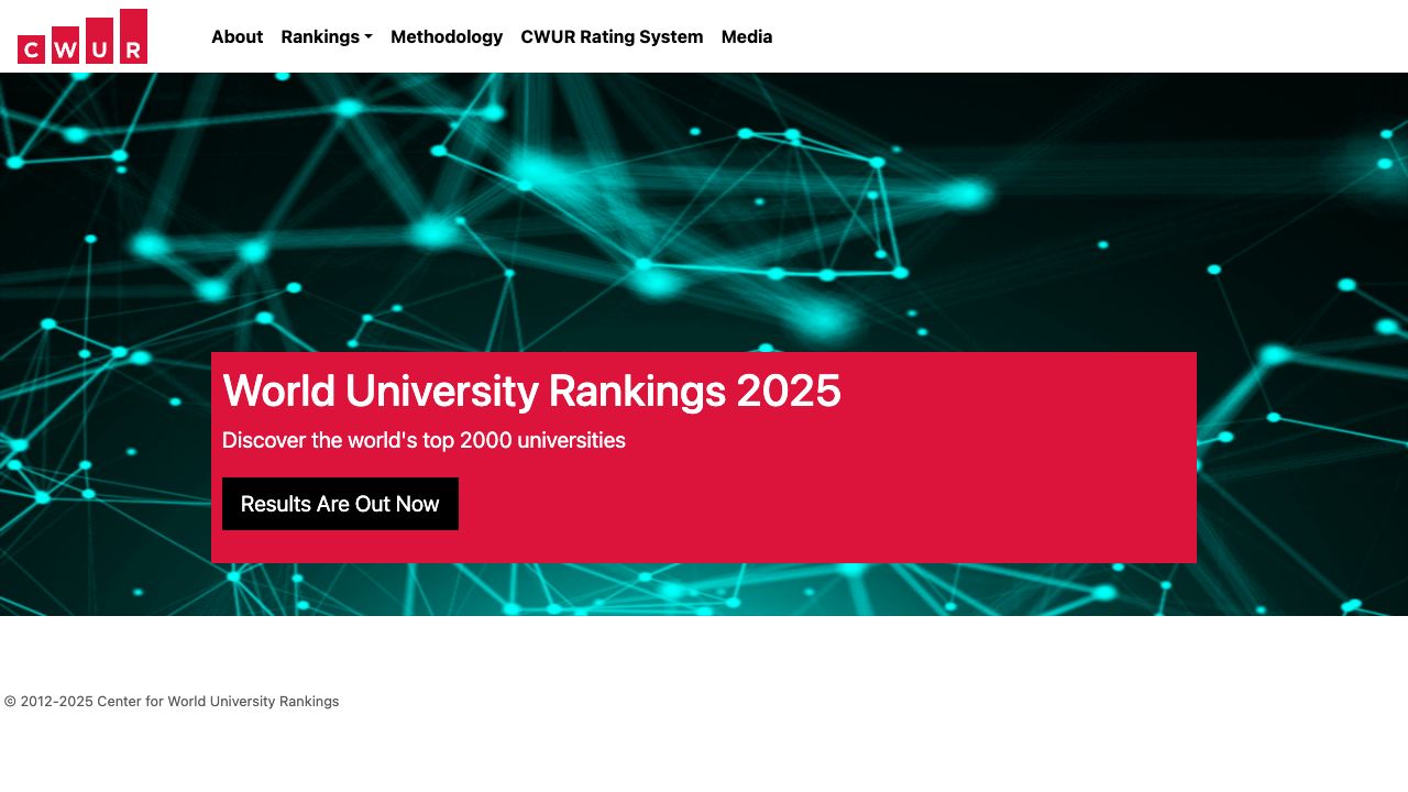 CWUR全球大学排名 cover