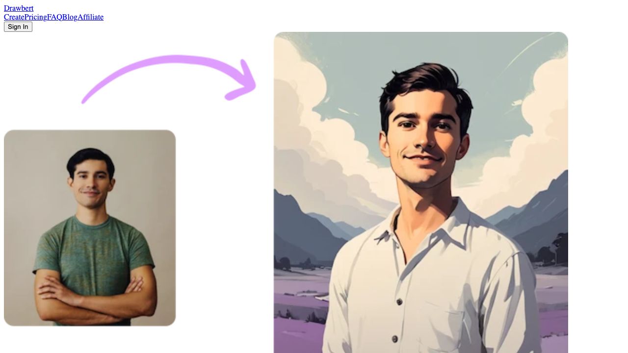 Drawbert - A Portrait Artist AI cover