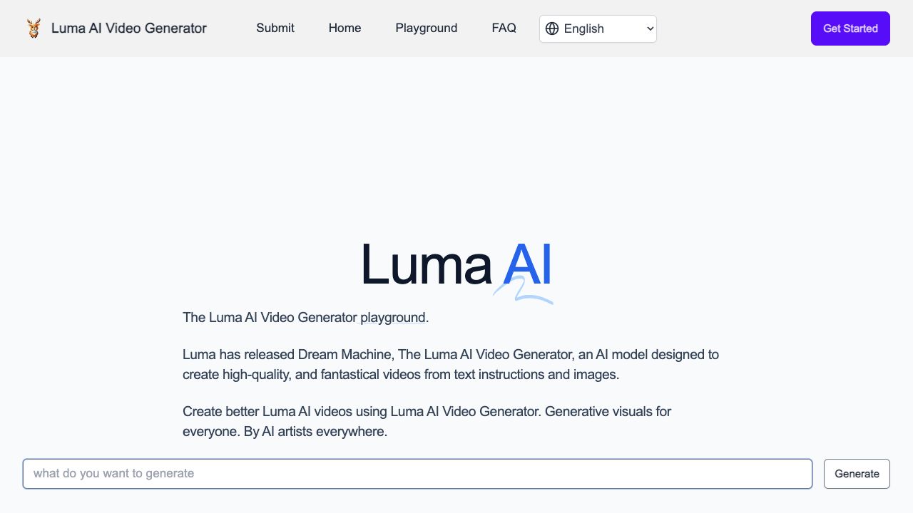 Luma AI Video Generator cover
