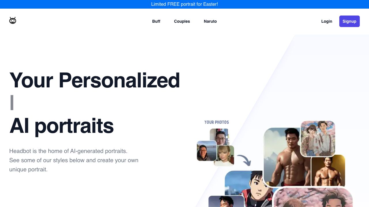 Headbot - AI Generated Buff Portraits cover