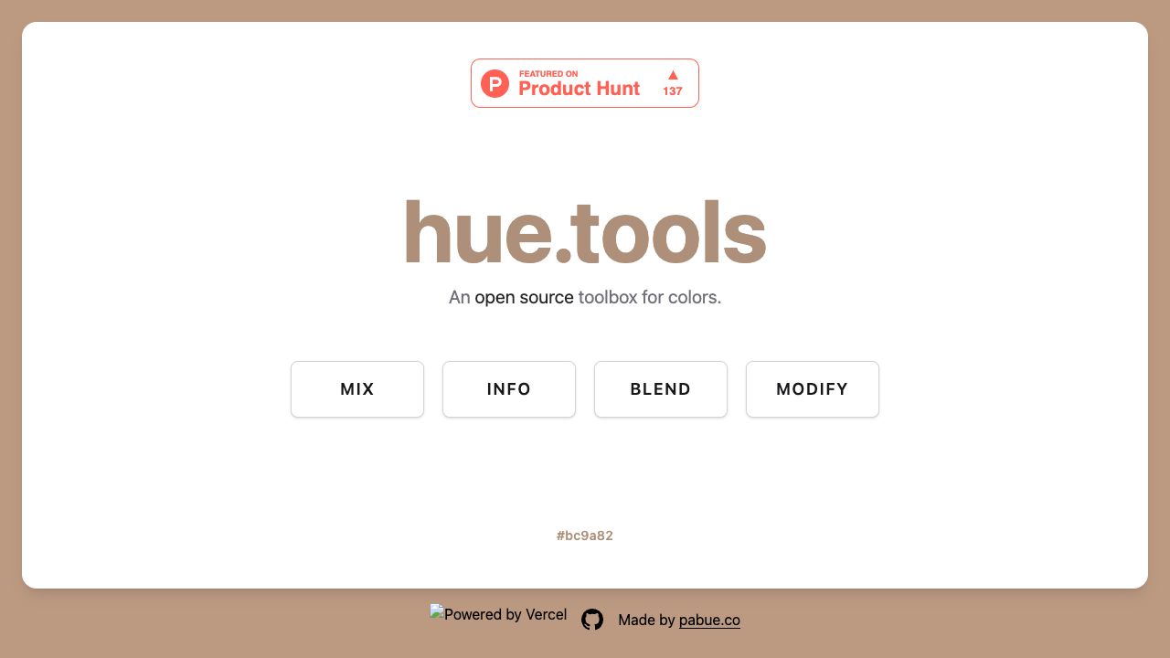 Hue.tools cover