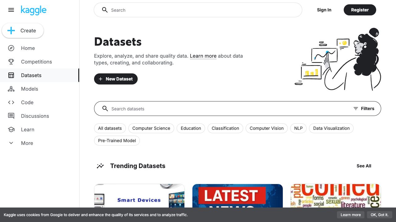 Kaggle机器学习竞赛网数据集 cover