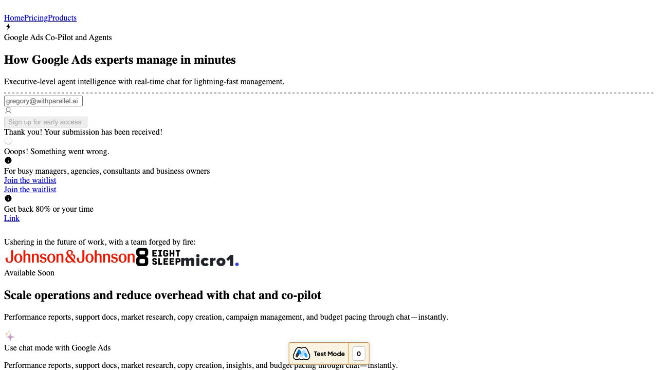 Parallel | AI-Powered Google Ads Co-Pilot cover
