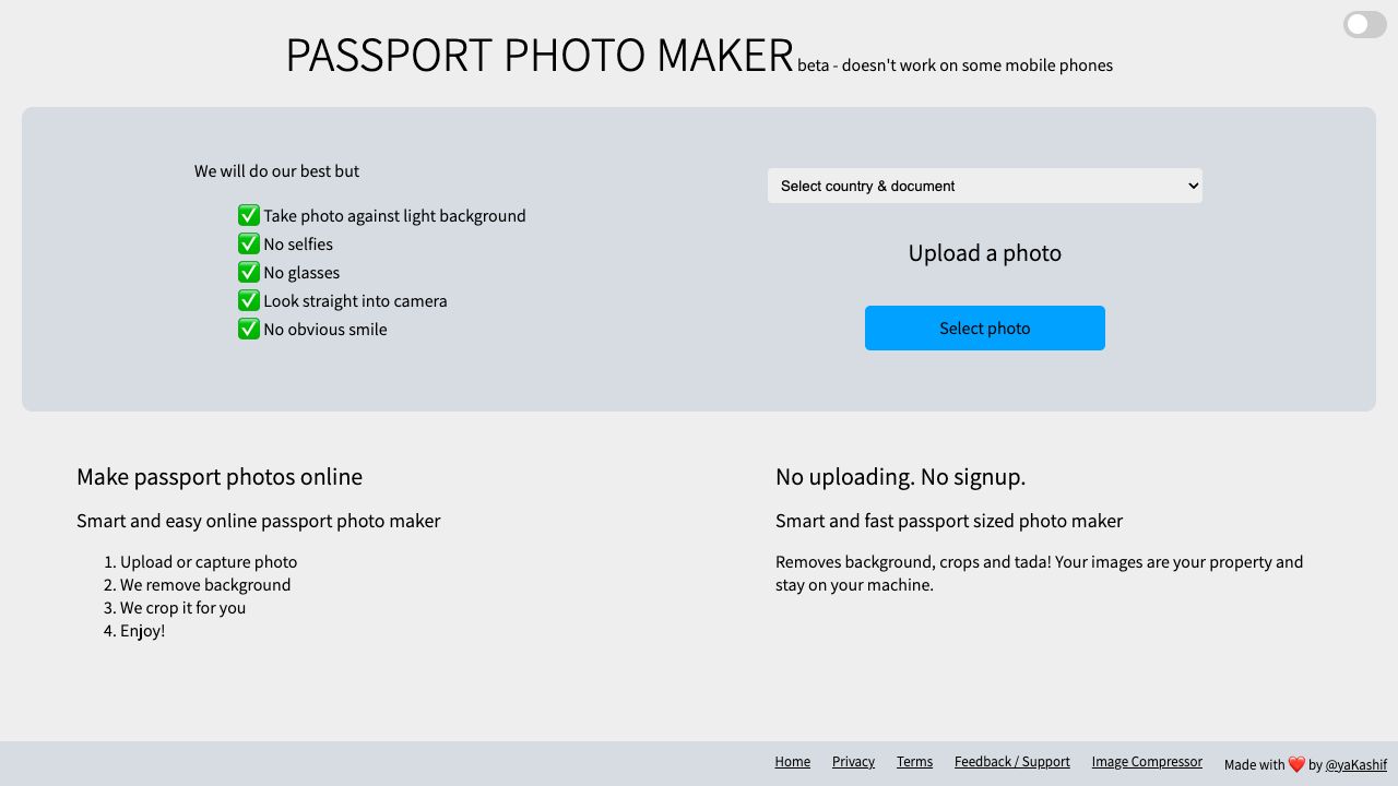Passport Photo Maker cover