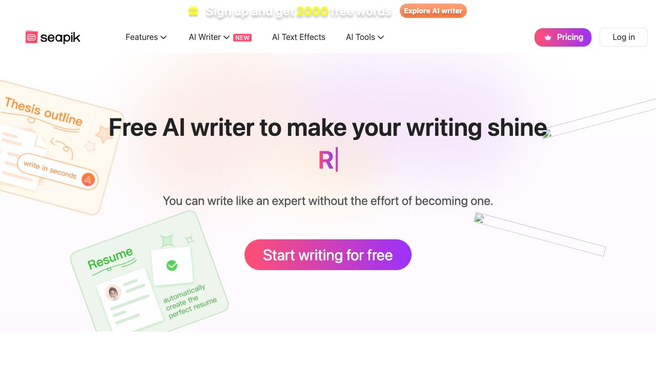 Seapik AI Writer cover