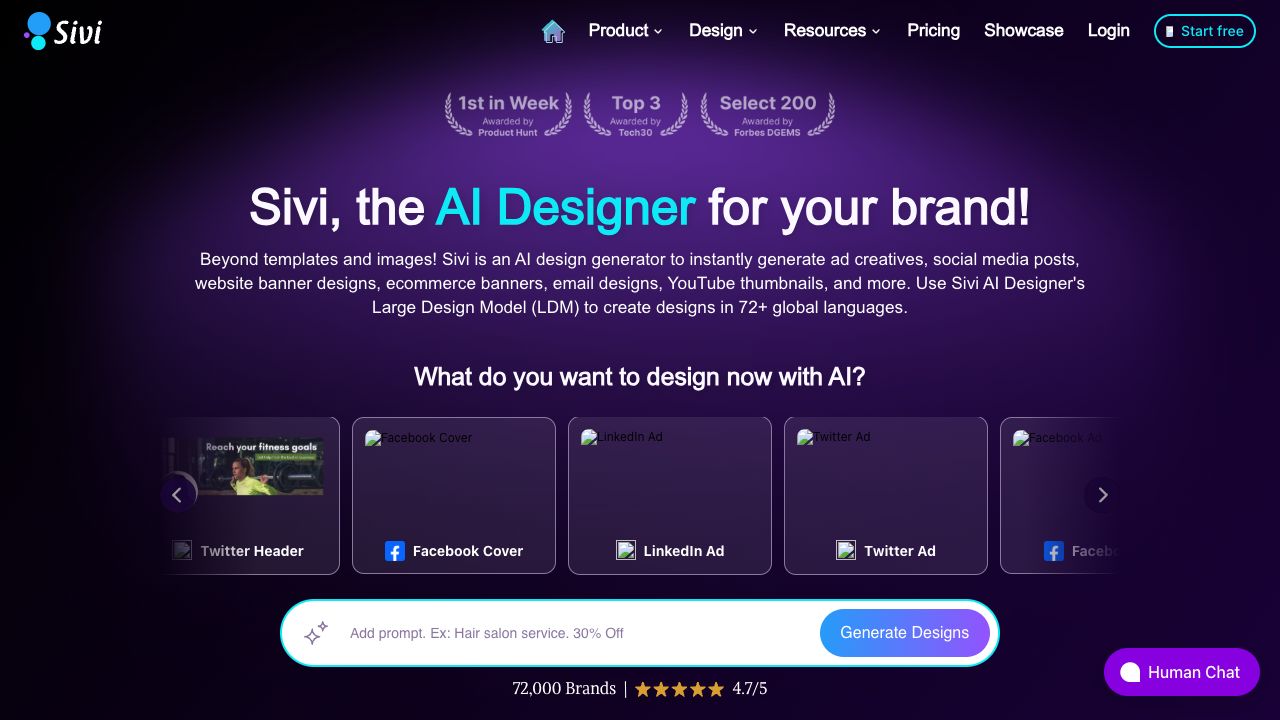 Sivi AI - Generate Instant Designs cover