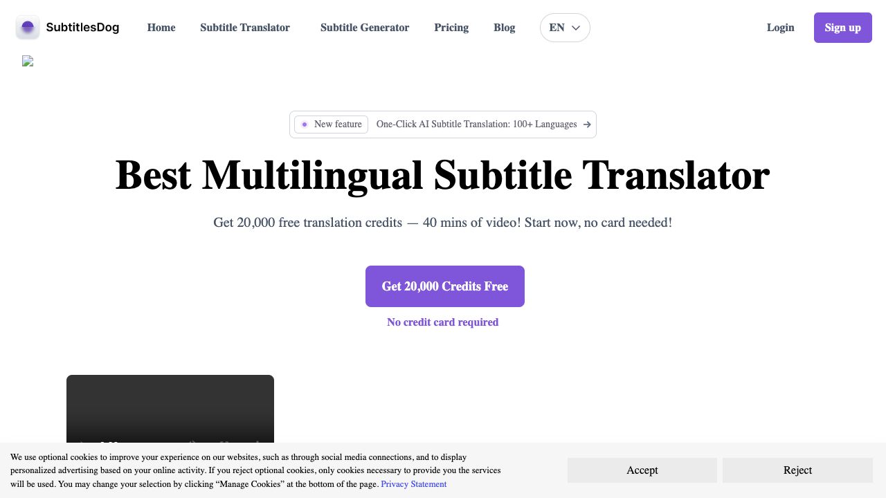 SubtitlesDog - Best AI Subtitle Translator cover